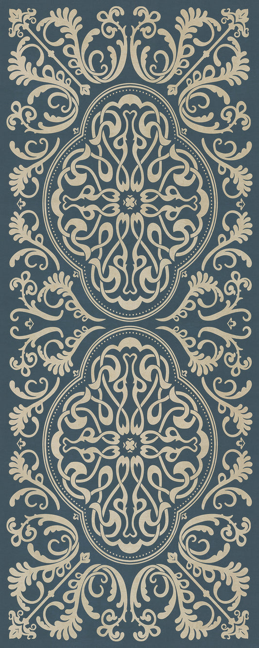 Pattern 39 Spades 36x90 Vintage Vinyl Floorcloth