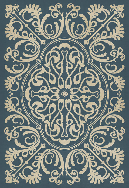 Pattern 39 Spades 96x140 Vintage Vinyl Floorcloth