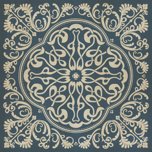 Pattern 39 Spades 120x120 Vintage Vinyl Floorcloth