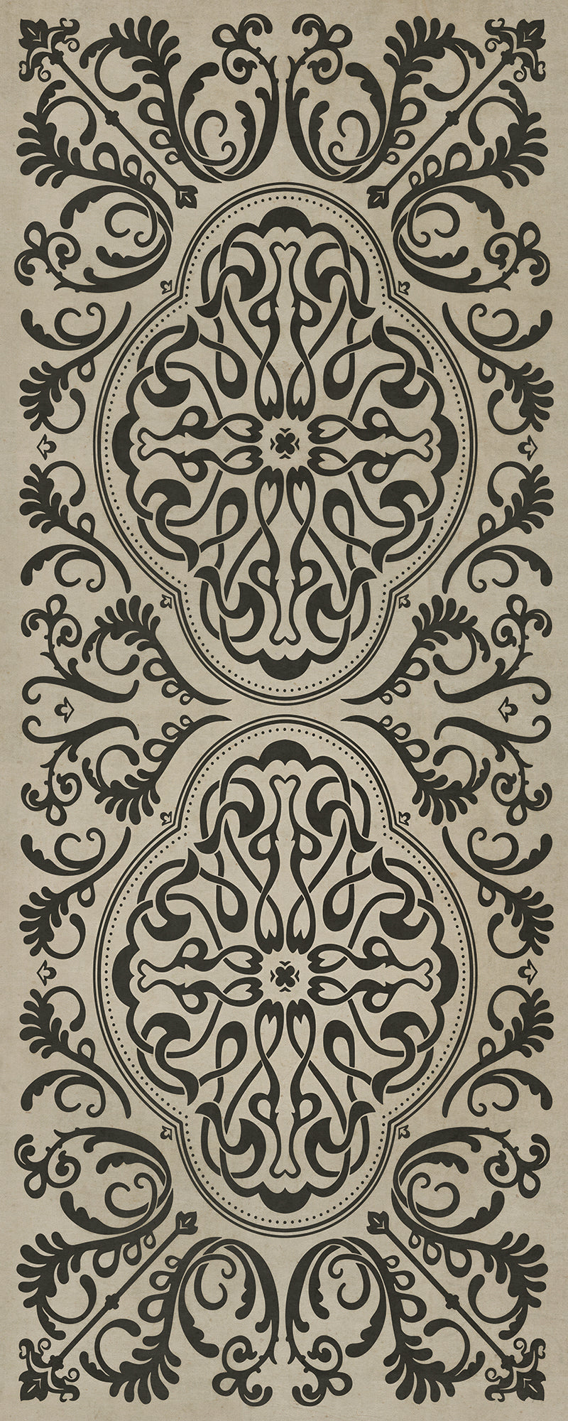 Pattern 39 Texas Hold'Em 36x90 Vintage Vinyl Floorcloth