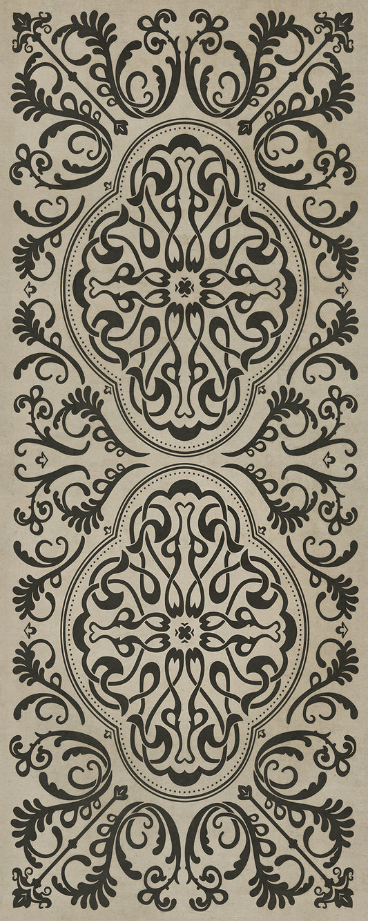 Pattern 39 Texas Hold'Em 36x90 Vintage Vinyl Floorcloth