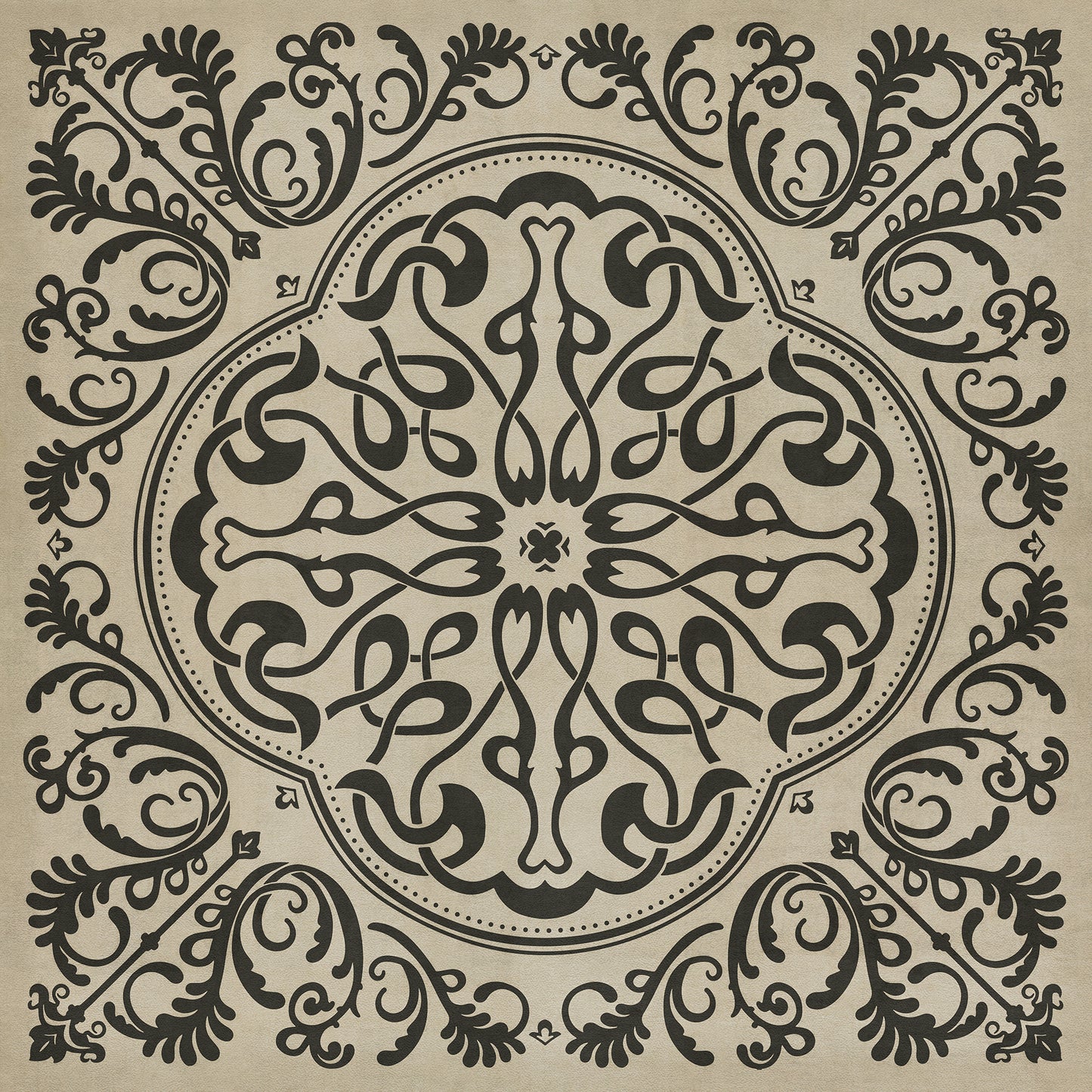 Pattern 39 Texas Hold'Em 48x48 Vintage Vinyl Floorcloth