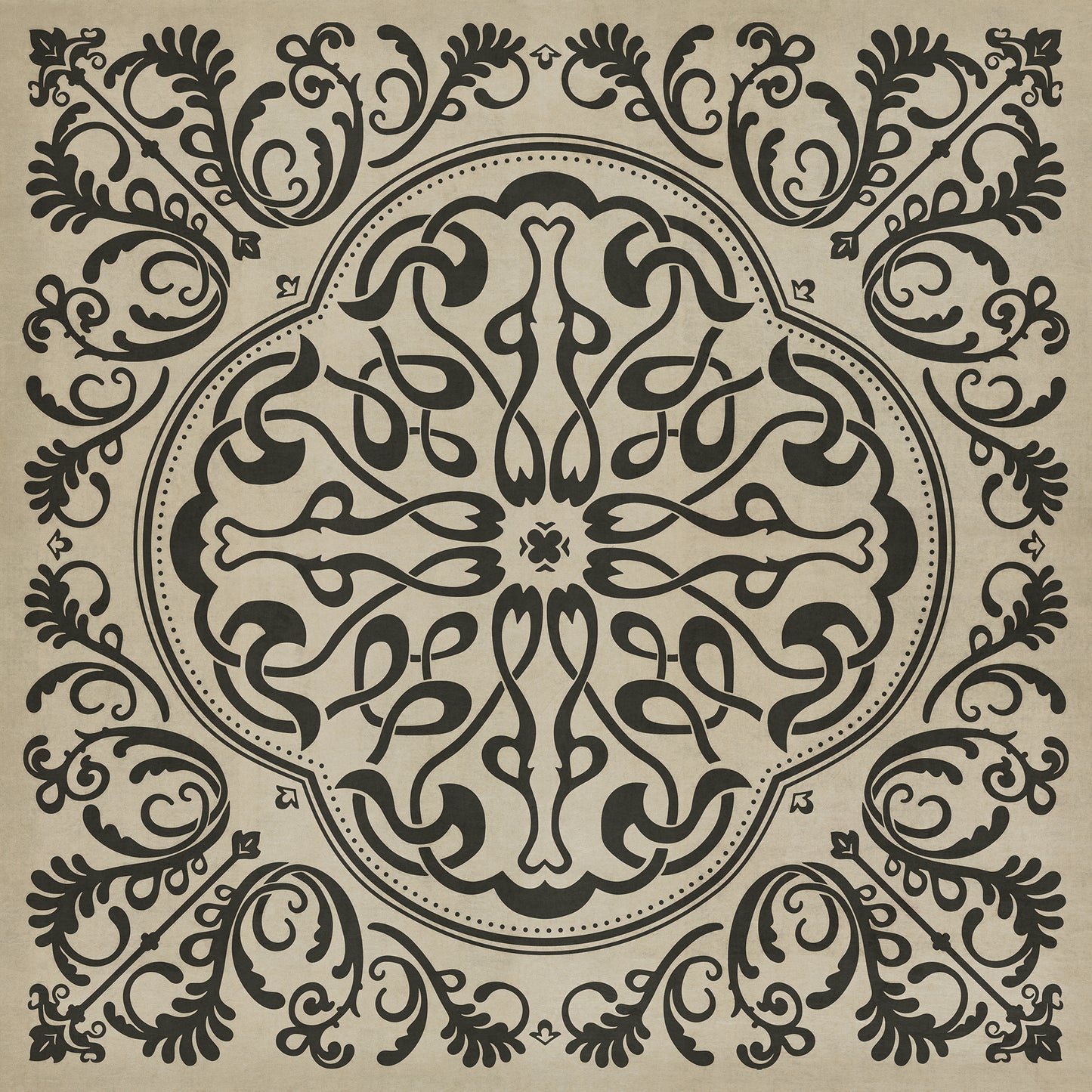 Pattern 39 Texas Hold'Em 120x120 Vintage Vinyl Floorcloth
