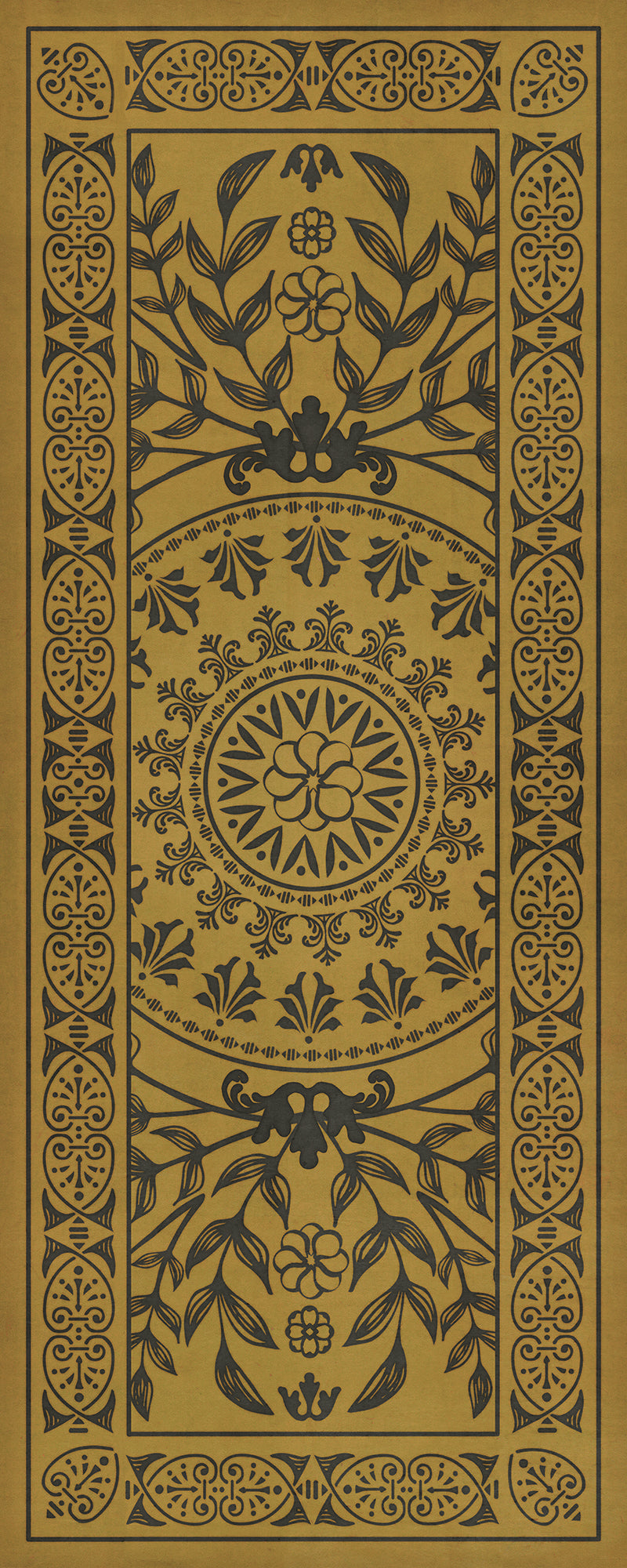 Pattern 40 Alhambra 36x90 Vintage Vinyl Floorcloth
