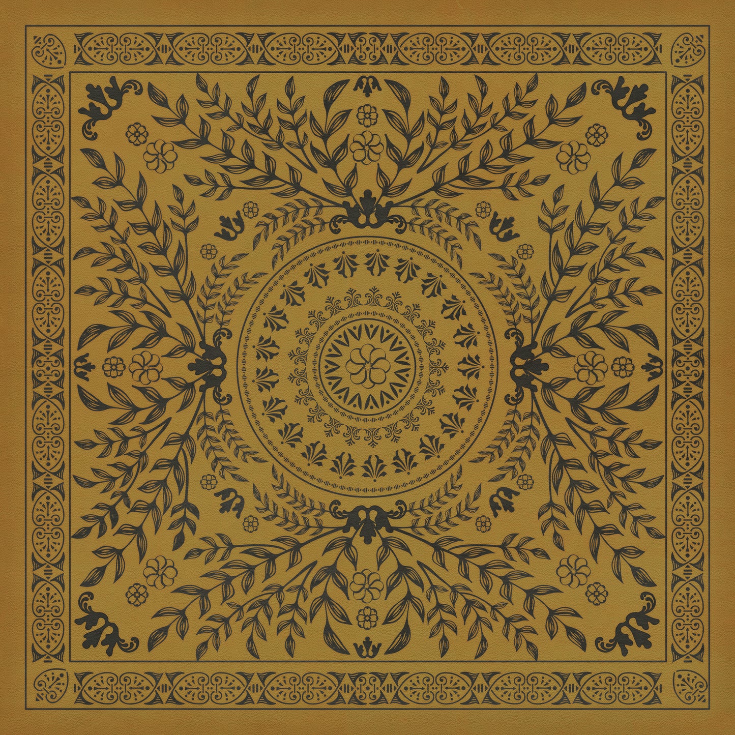 Pattern 40 Alhambra 48x48 Vintage Vinyl Floorcloth