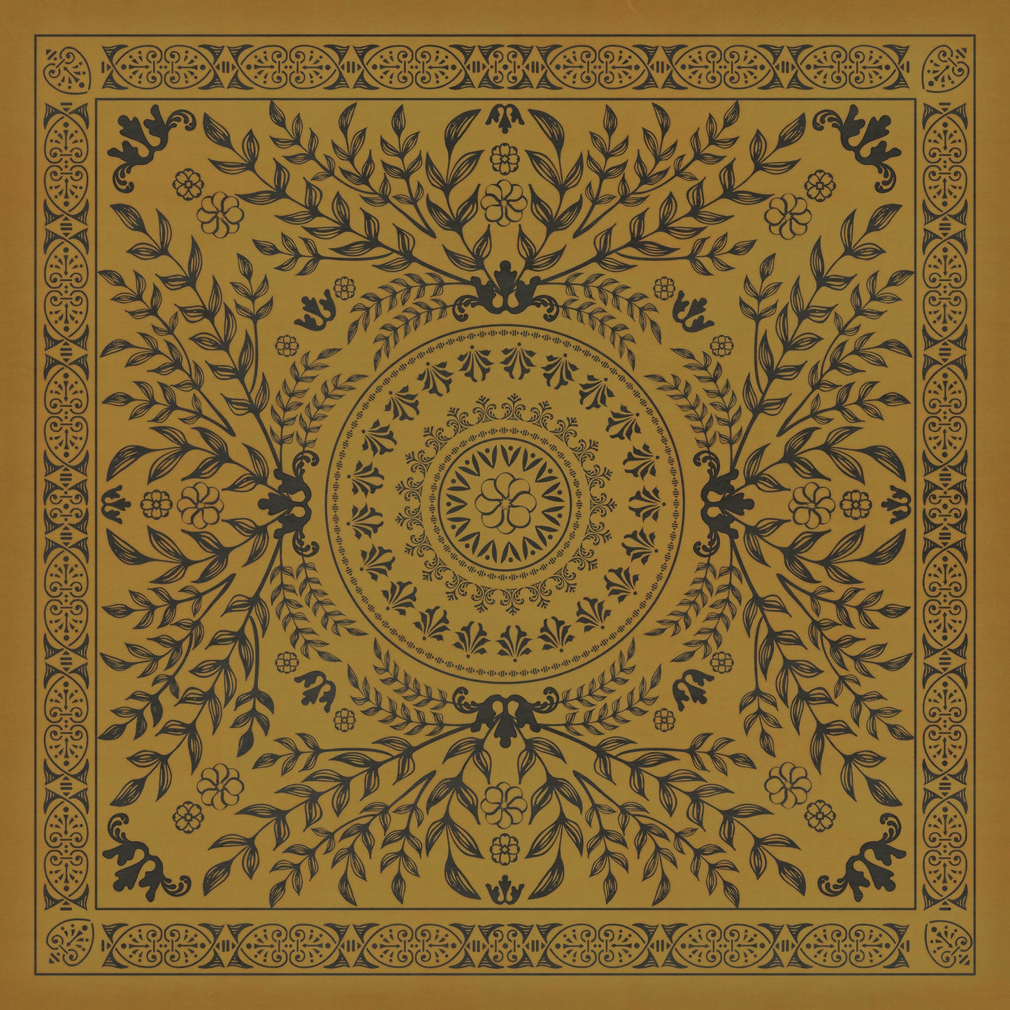 Pattern 40 Alhambra 120x120 Vintage Vinyl Floorcloth