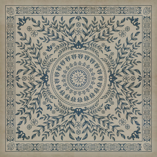 Pattern 40 Isola Bella 60x60 Vintage Vinyl Floorcloth