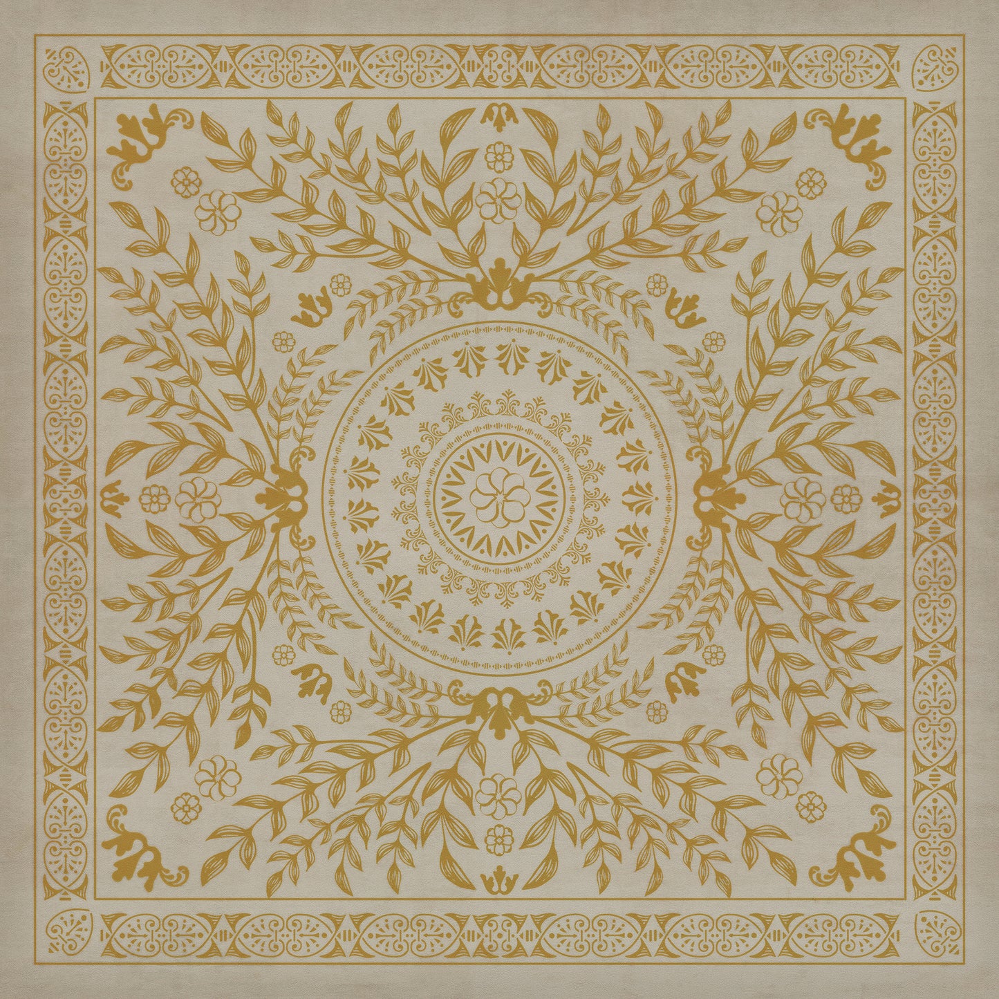 Pattern 40 Versailles 72x72 Vintage Vinyl Floorcloth