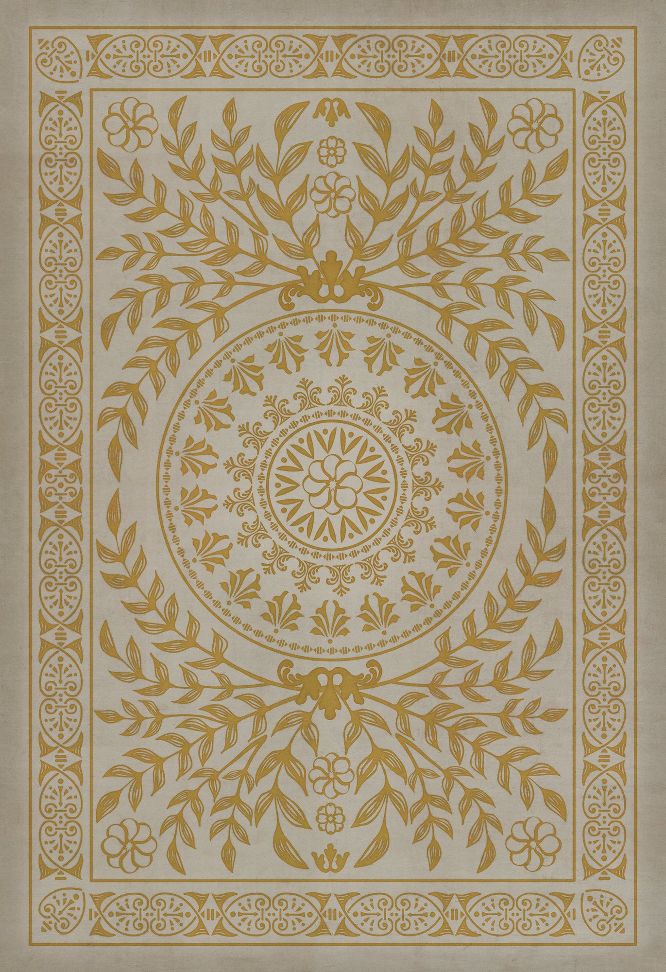 Pattern 40 Versailles 96x140 Vintage Vinyl Floorcloth