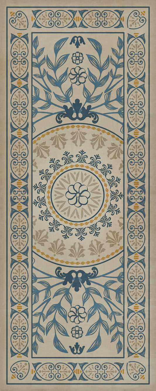 Pattern 40 Villa d'Este 36x90 Vintage Vinyl Floorcloth