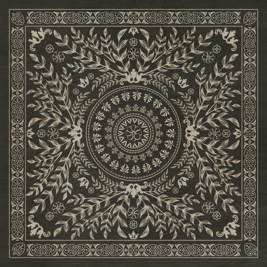 Pattern 40 Villa Lante 120x120 Vintage Vinyl Floorcloth