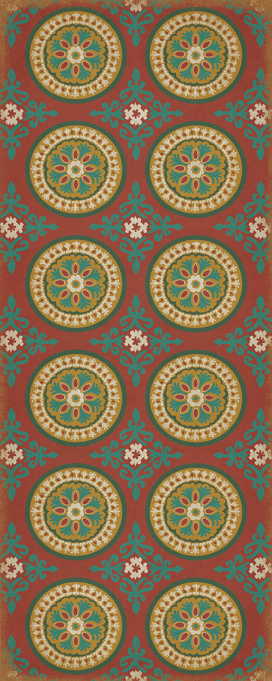 Pattern 43 Awakening 36x90 Vintage Vinyl Floorcloth
