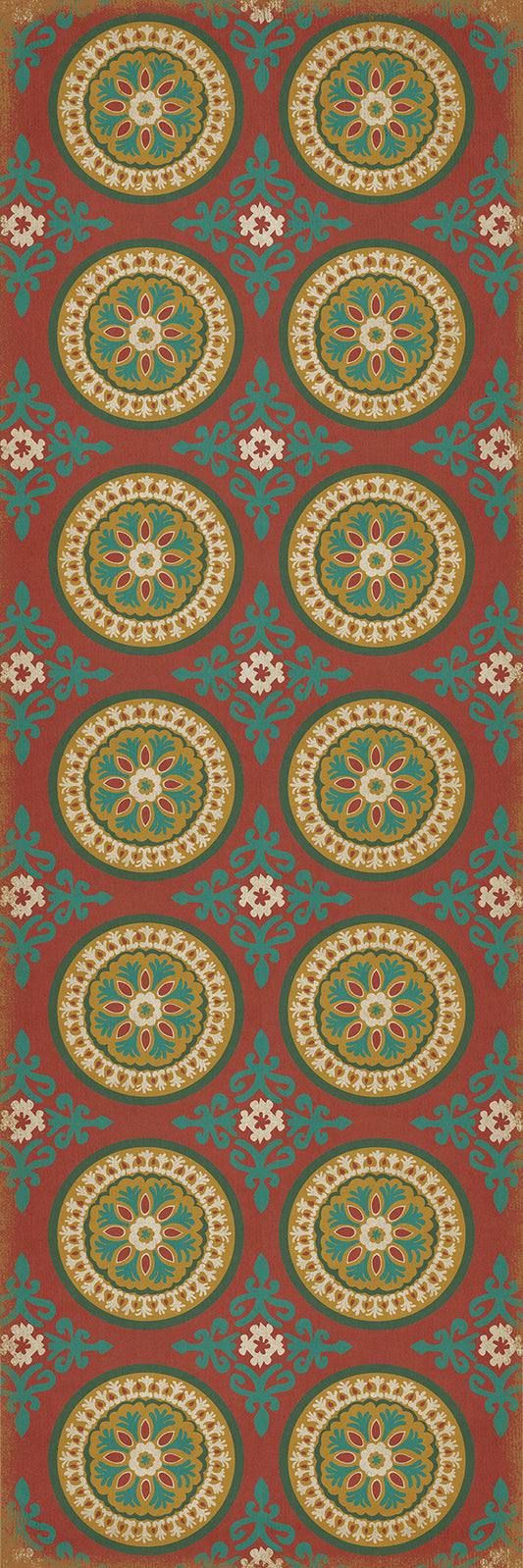 Pattern 43 Awakening 36x108 Vintage Vinyl Floorcloth