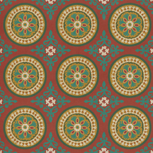Pattern 43 Awakening 48x48 Vintage Vinyl Floorcloth