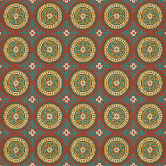 Pattern 43 Awakening 96x96 Vintage Vinyl Floorcloth