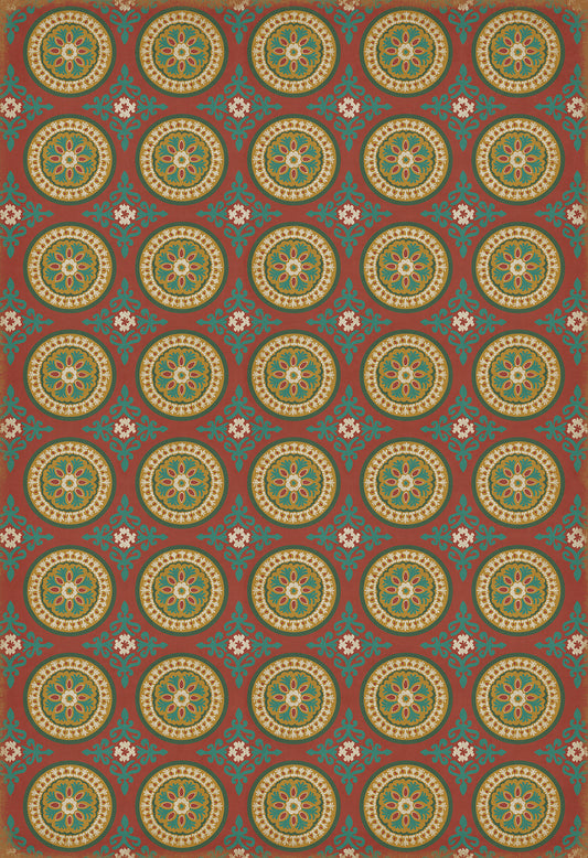 Pattern 43 Awakening 96x140 Vintage Vinyl Floorcloth