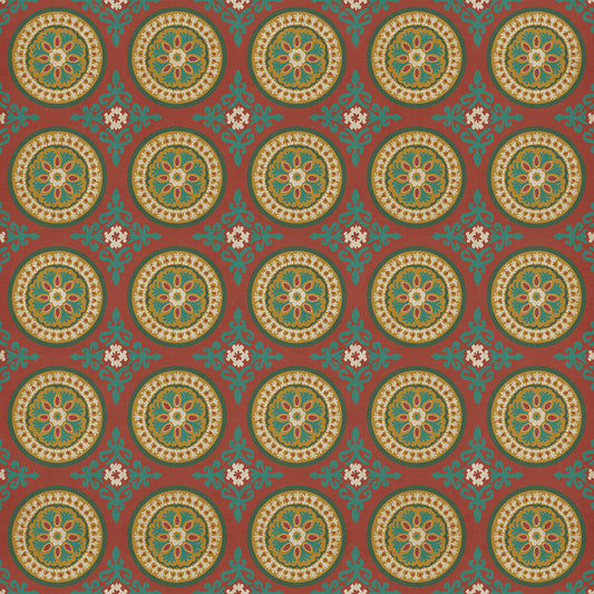 Pattern 43 Awakening 120x120 Vintage Vinyl Floorcloth