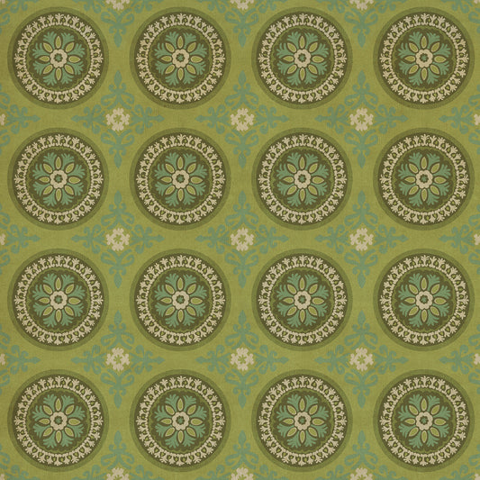 Pattern 43 Dharma 72x72 Vintage Vinyl Floorcloth