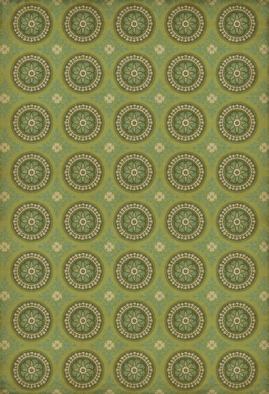 Pattern 43 Dharma 96x140 Vintage Vinyl Floorcloth