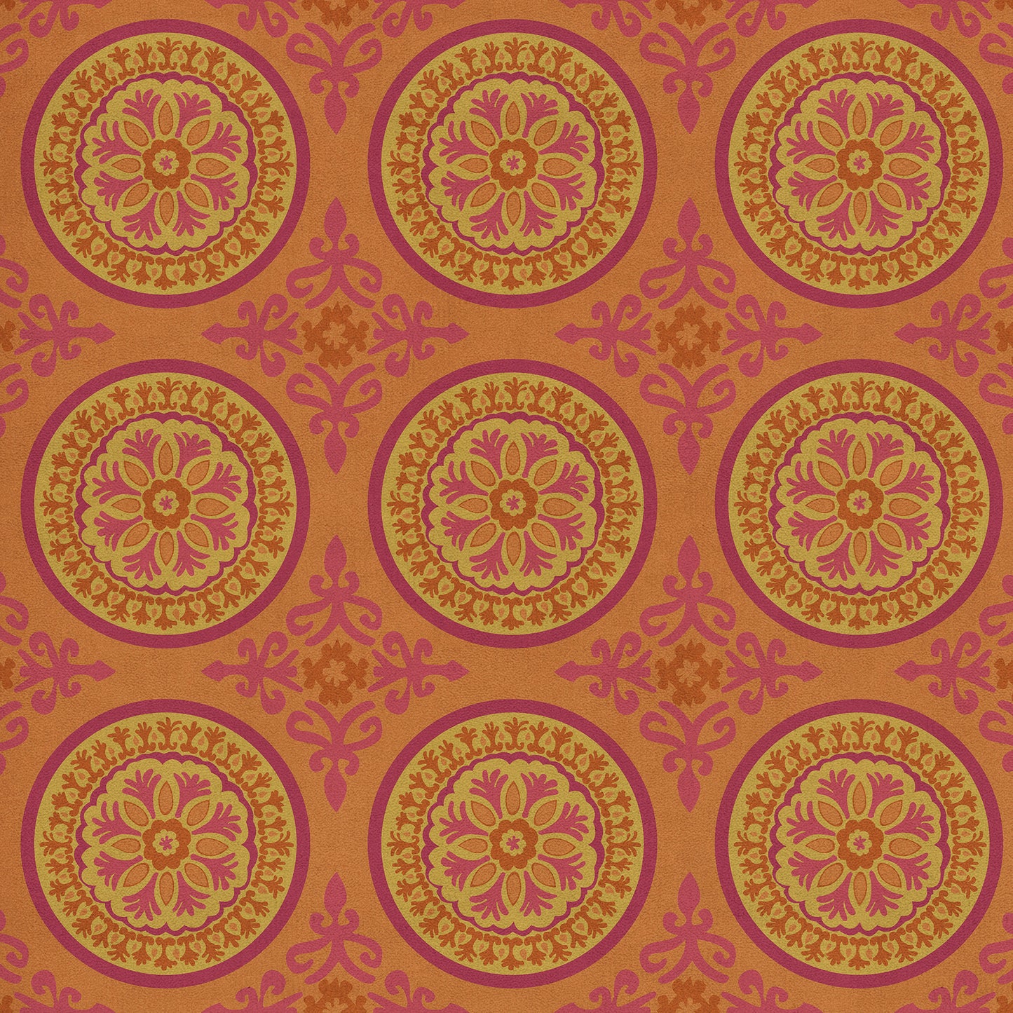 Pattern 43 Enlightenment 36x36 Vintage Vinyl Floorcloth