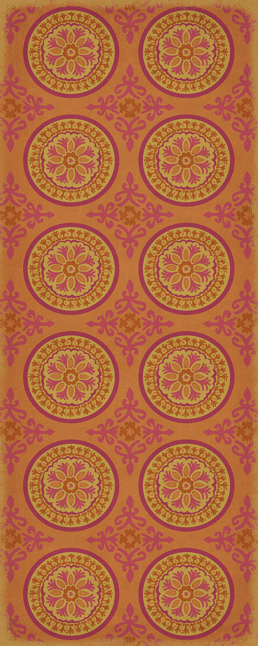 Pattern 43 Enlightenment 36x90 Vintage Vinyl Floorcloth