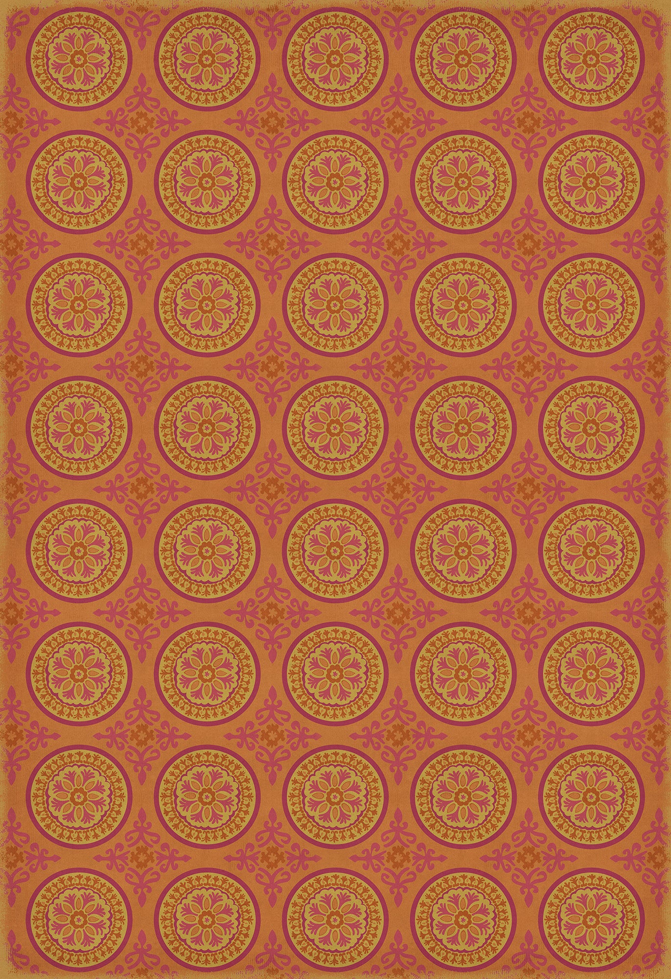 Pattern 43 Enlightenment 96x140 Vintage Vinyl Floorcloth