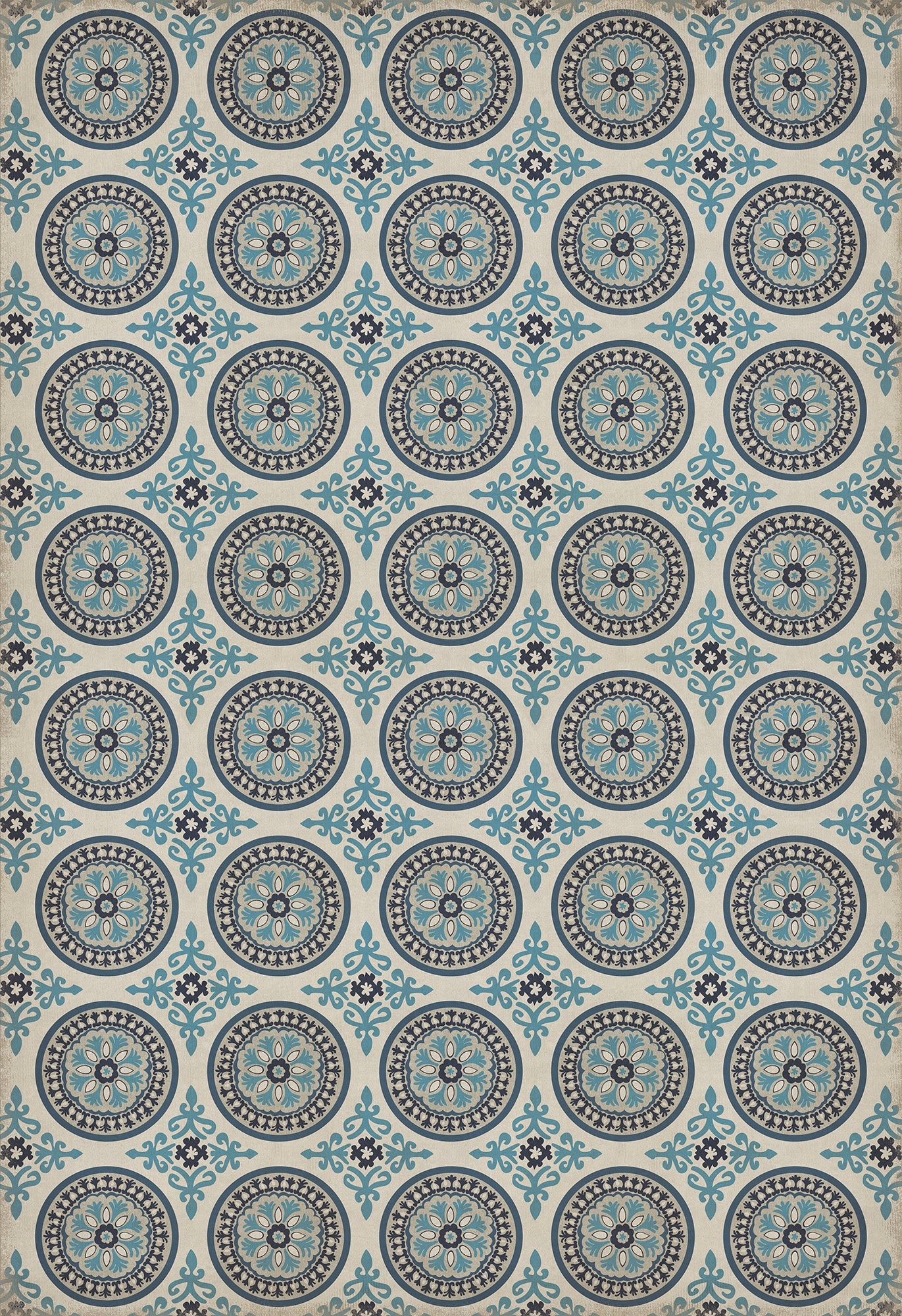 Pattern 43 Epiphany 96x140 Vintage Vinyl Floorcloth