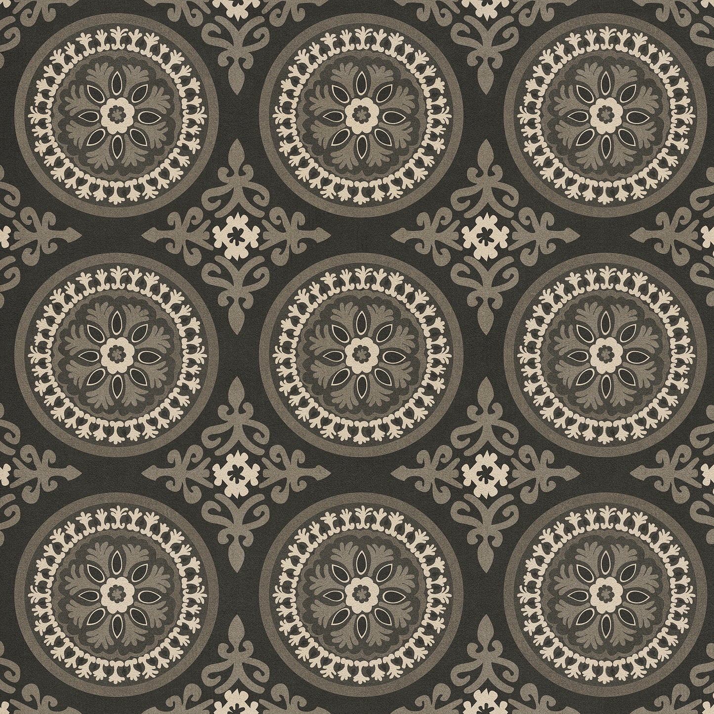 Pattern 43 Karma 36x36 Vintage Vinyl Floorcloth
