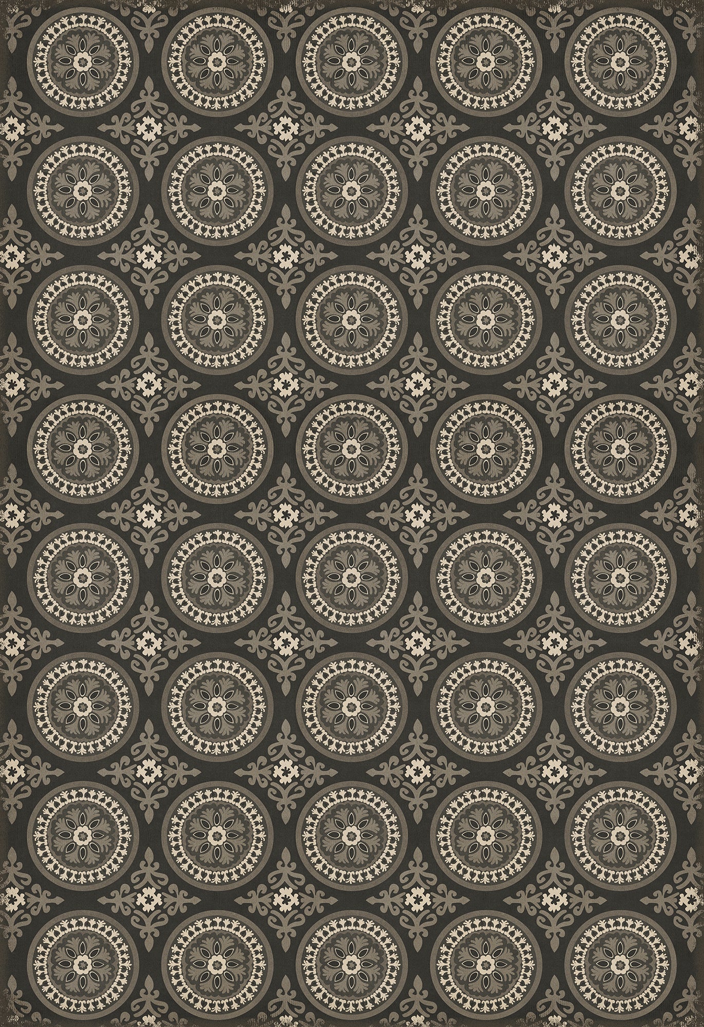 Pattern 43 Karma 96x140 Vintage Vinyl Floorcloth
