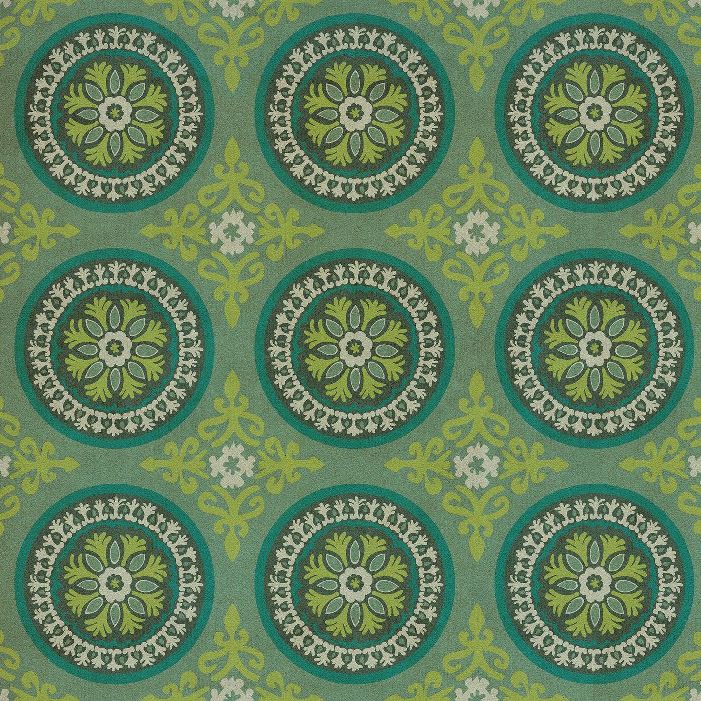 Pattern 43 Nirvana 36x36 Vintage Vinyl Floorcloth
