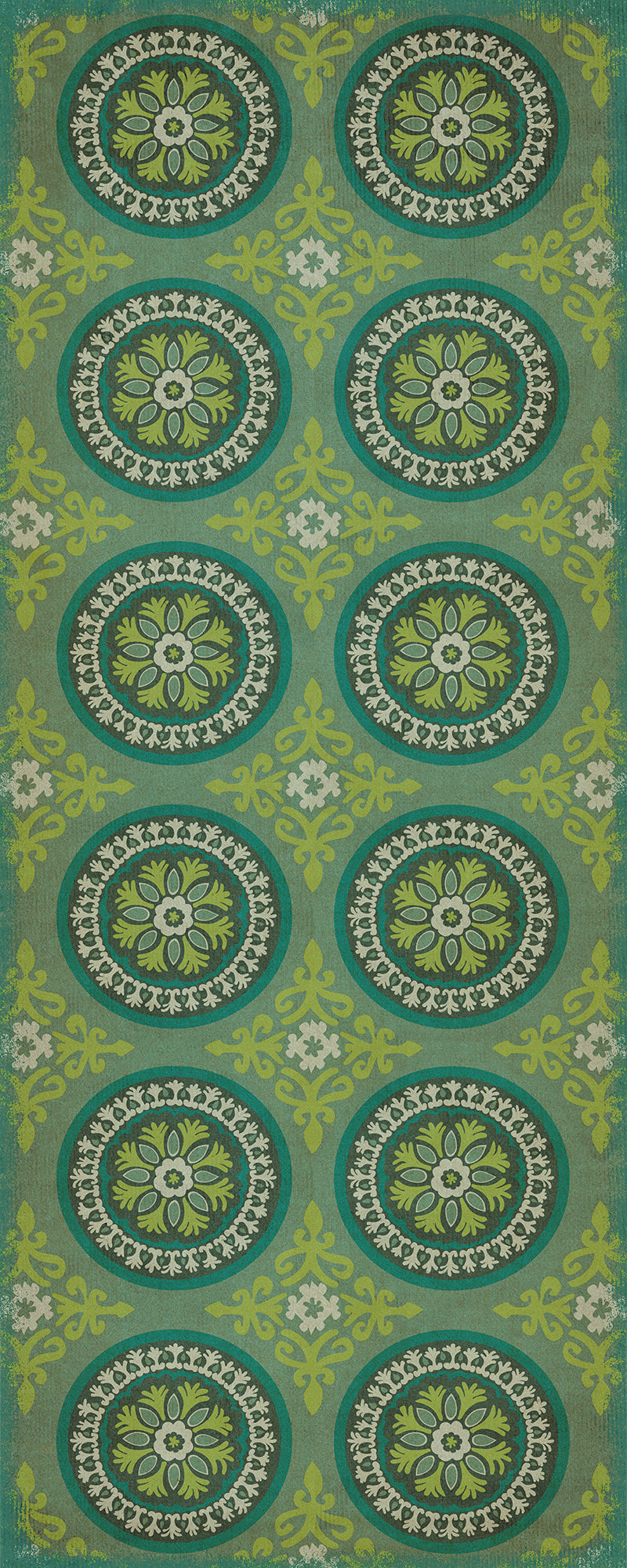 Pattern 43 Nirvana 36x90 Vintage Vinyl Floorcloth