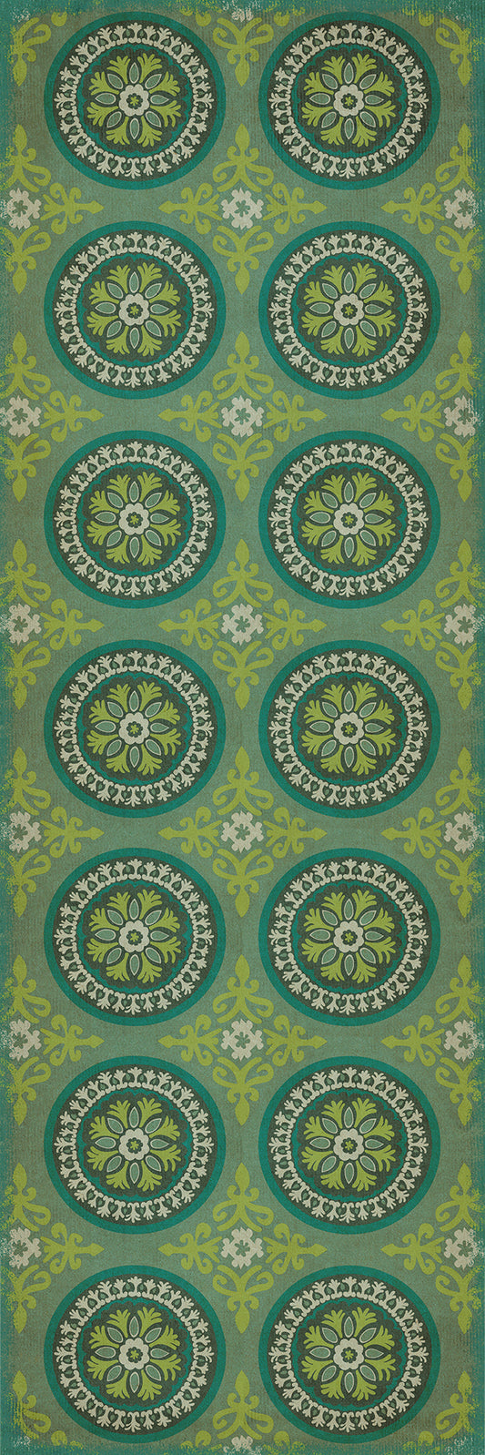 Pattern 43 Nirvana 36x108 Vintage Vinyl Floorcloth
