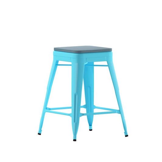 4PK 24" Teal Stool-Teal Seat