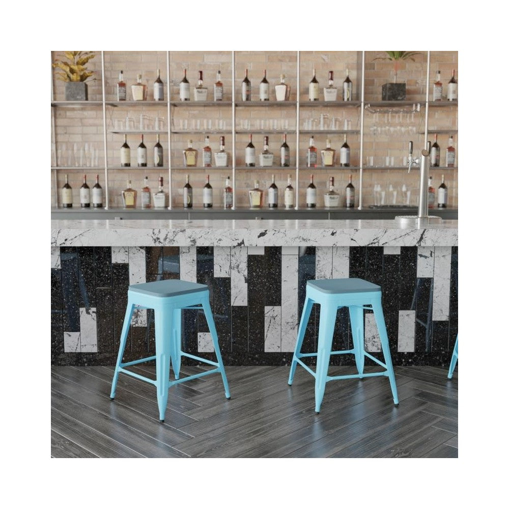 4PK 24" Teal Stool-Teal Seat