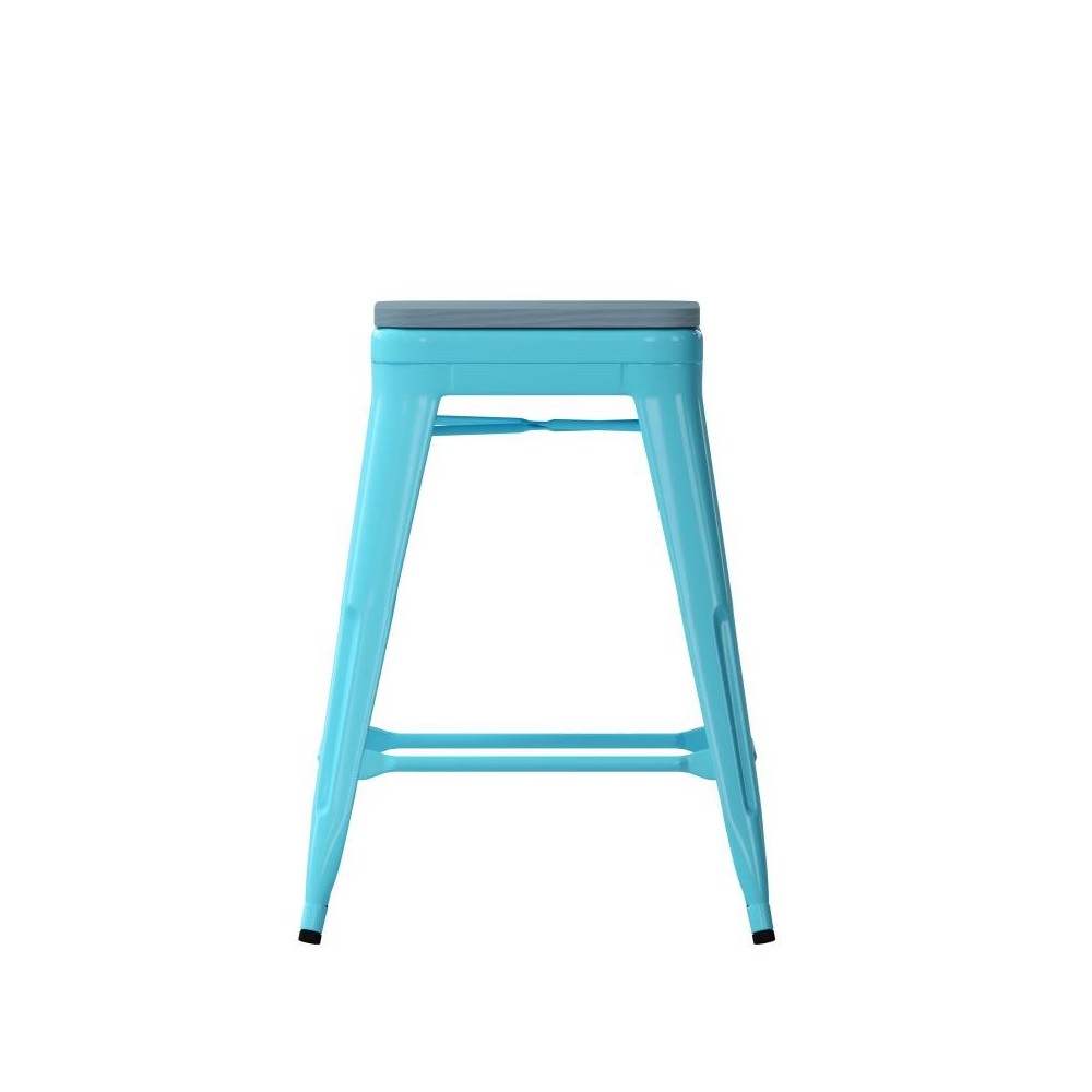 4PK 24" Teal Stool-Teal Seat