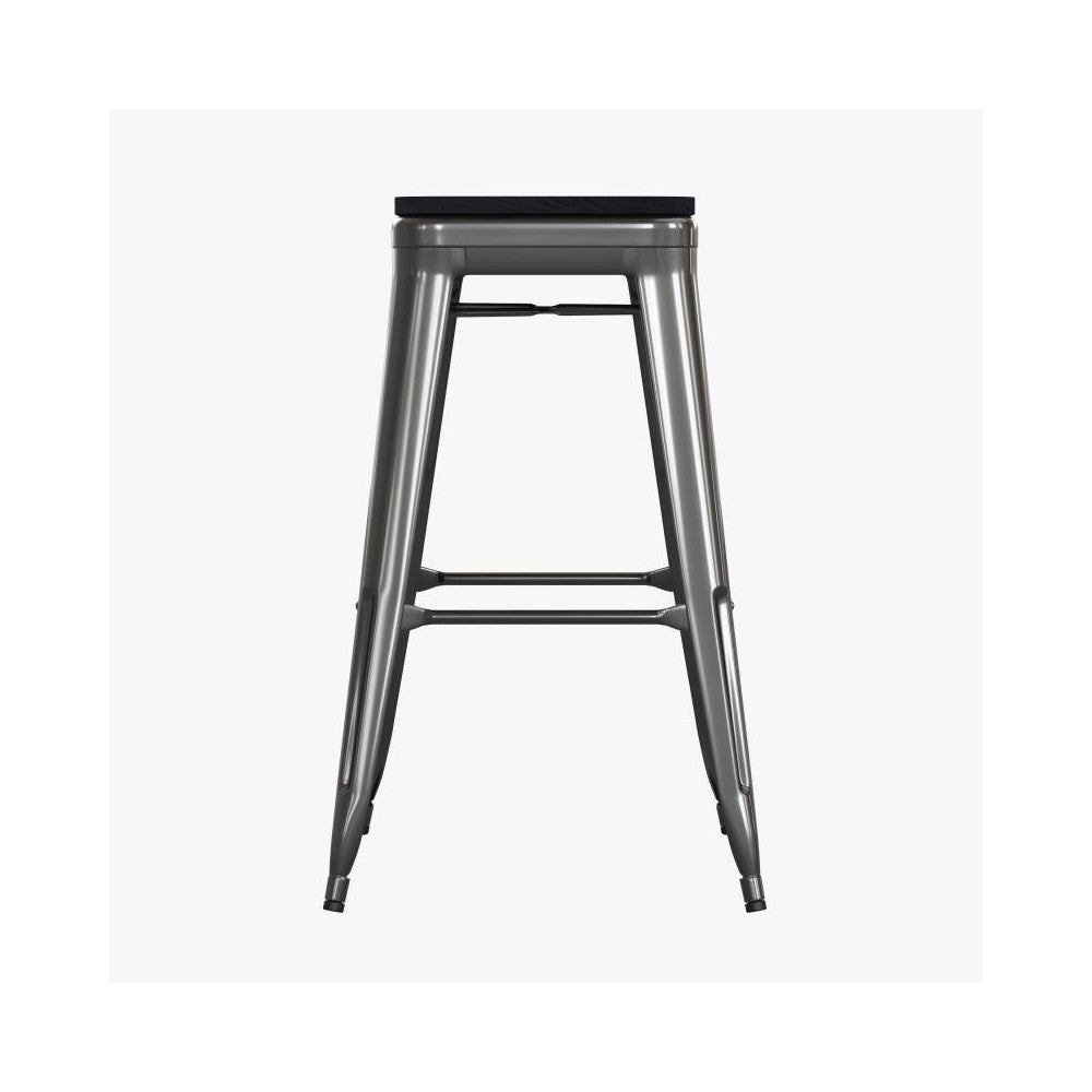 4PK 30" Black Stool-Black Seat