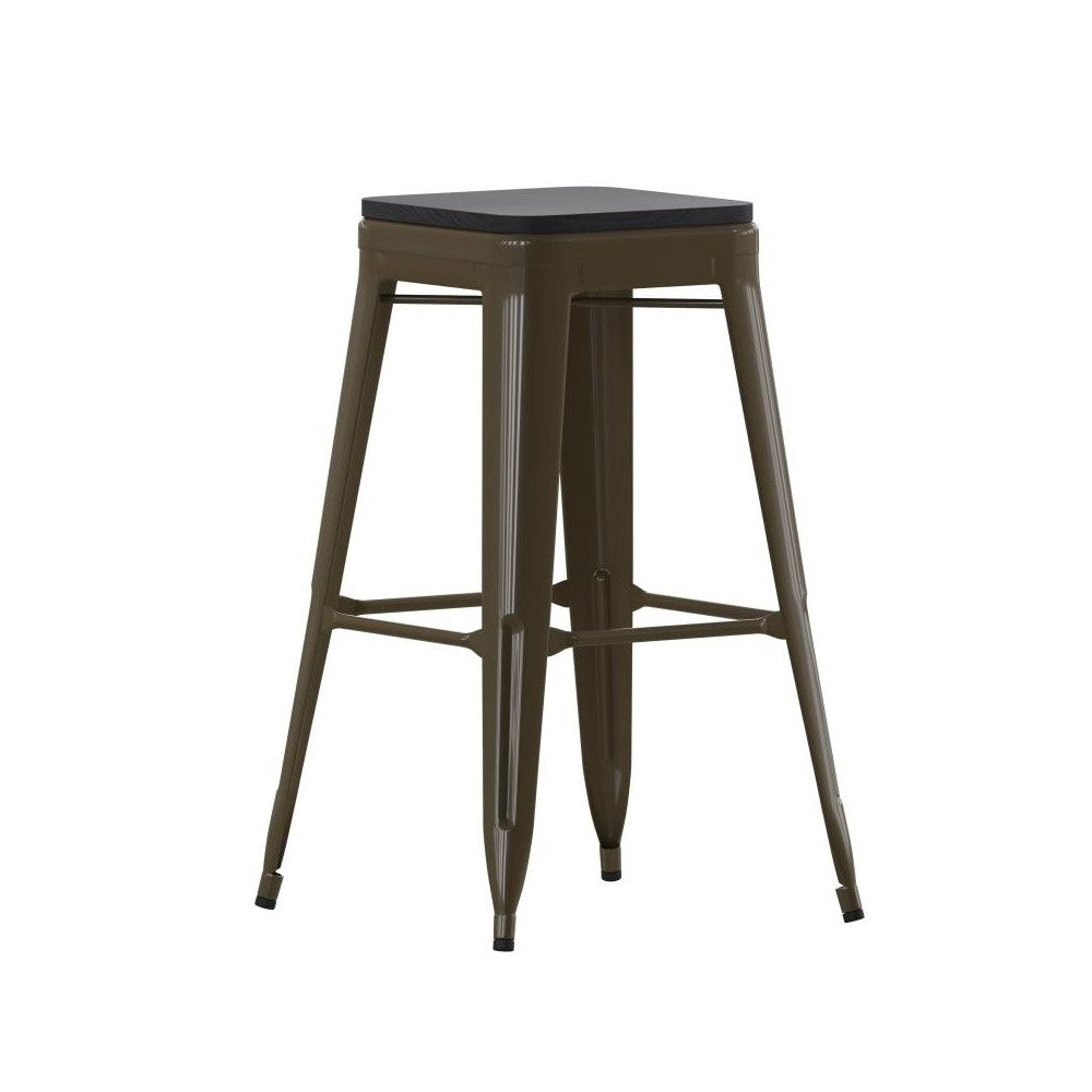 4PK 30" GN Stool-Black Seat