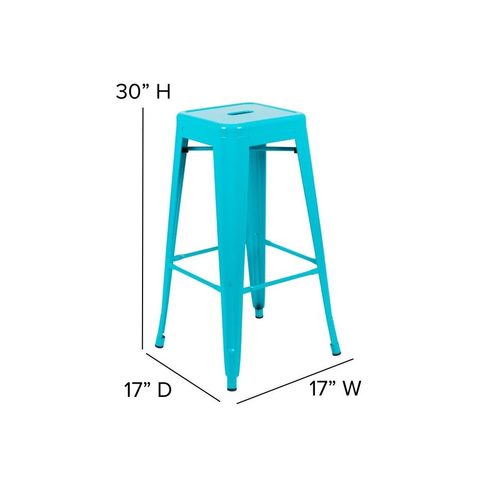 4PK 30" Teal Stool-Teal Seat