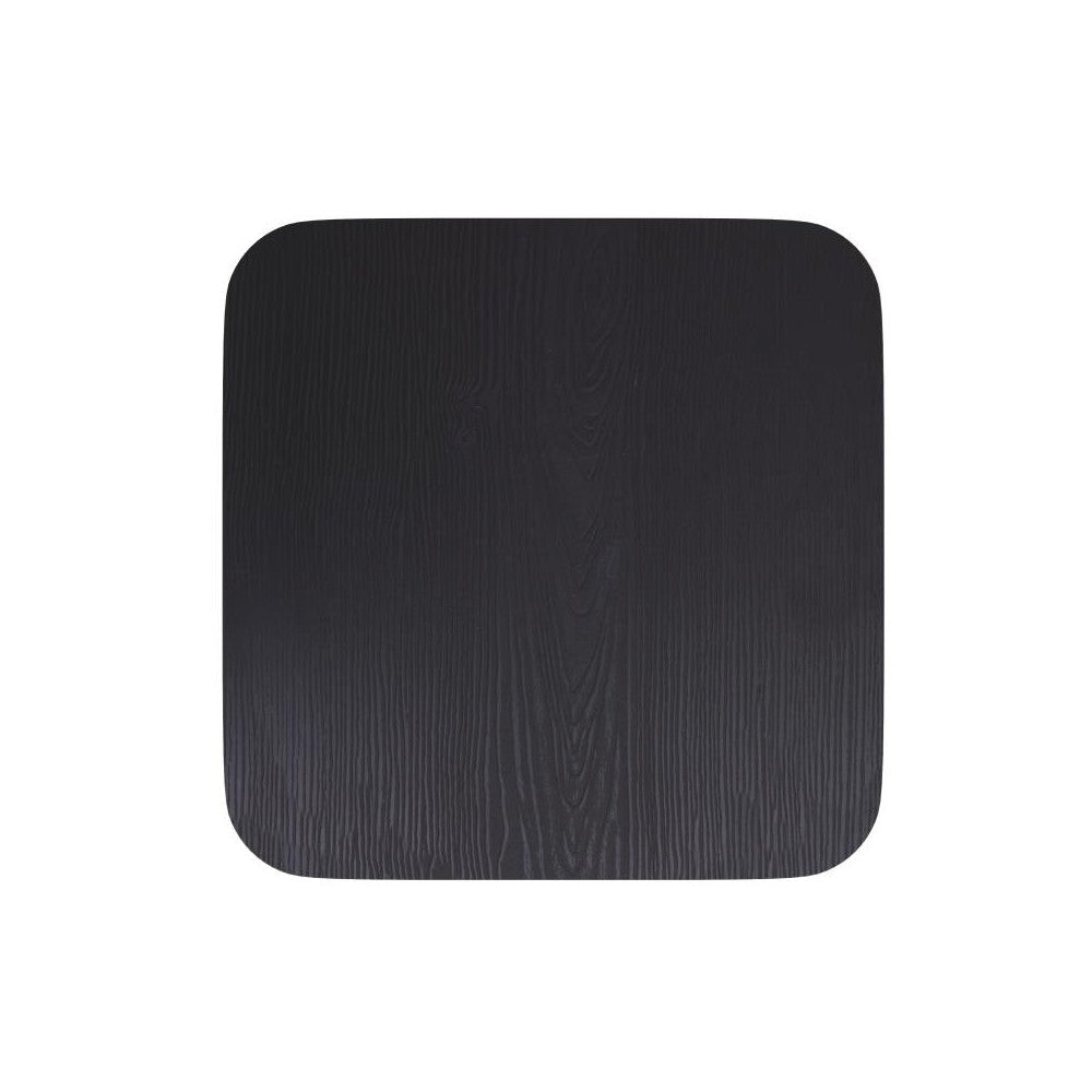 4PK Black Poly Resin Wood Seats with Rounded Edge