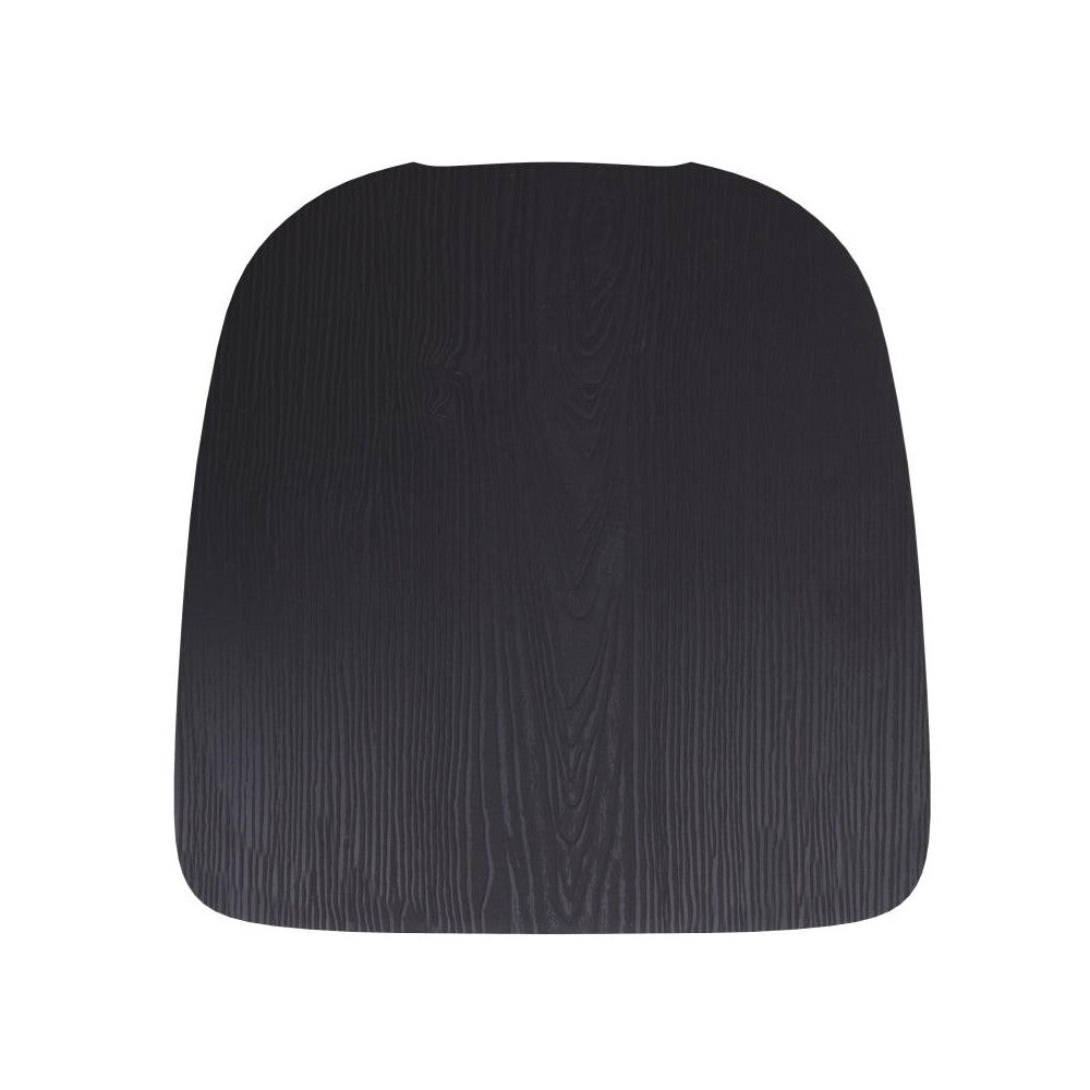 4PK Black Poly Resin Wood Square Seats