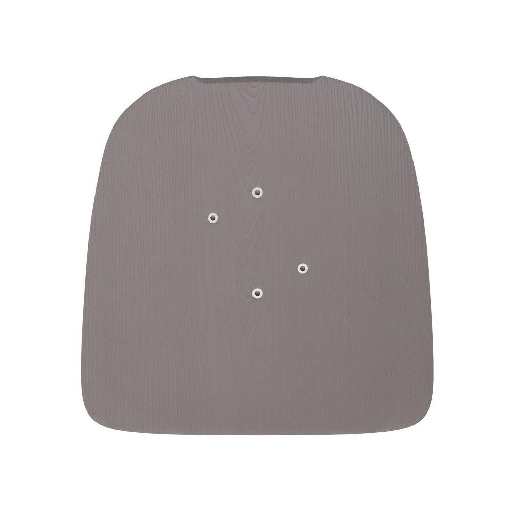 4PK Gray Poly Resin Wood Square Seats