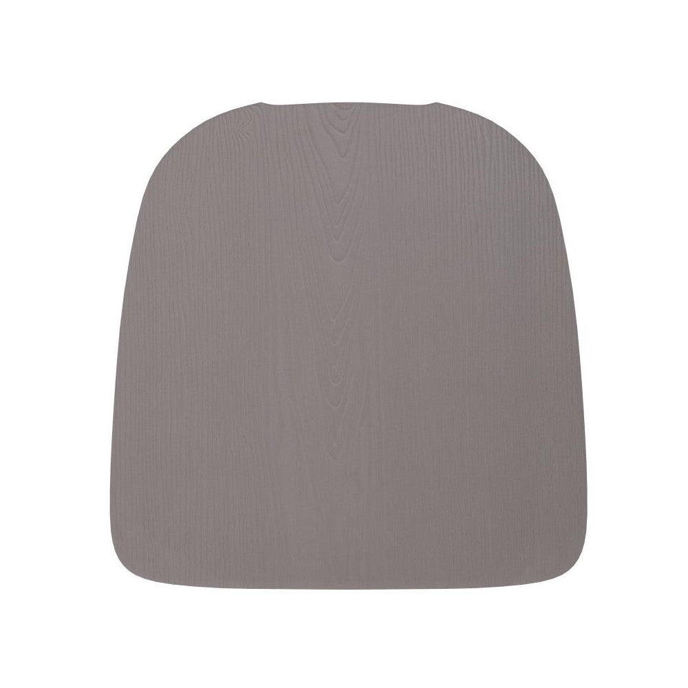 4PK Gray Poly Resin Wood Square Seats