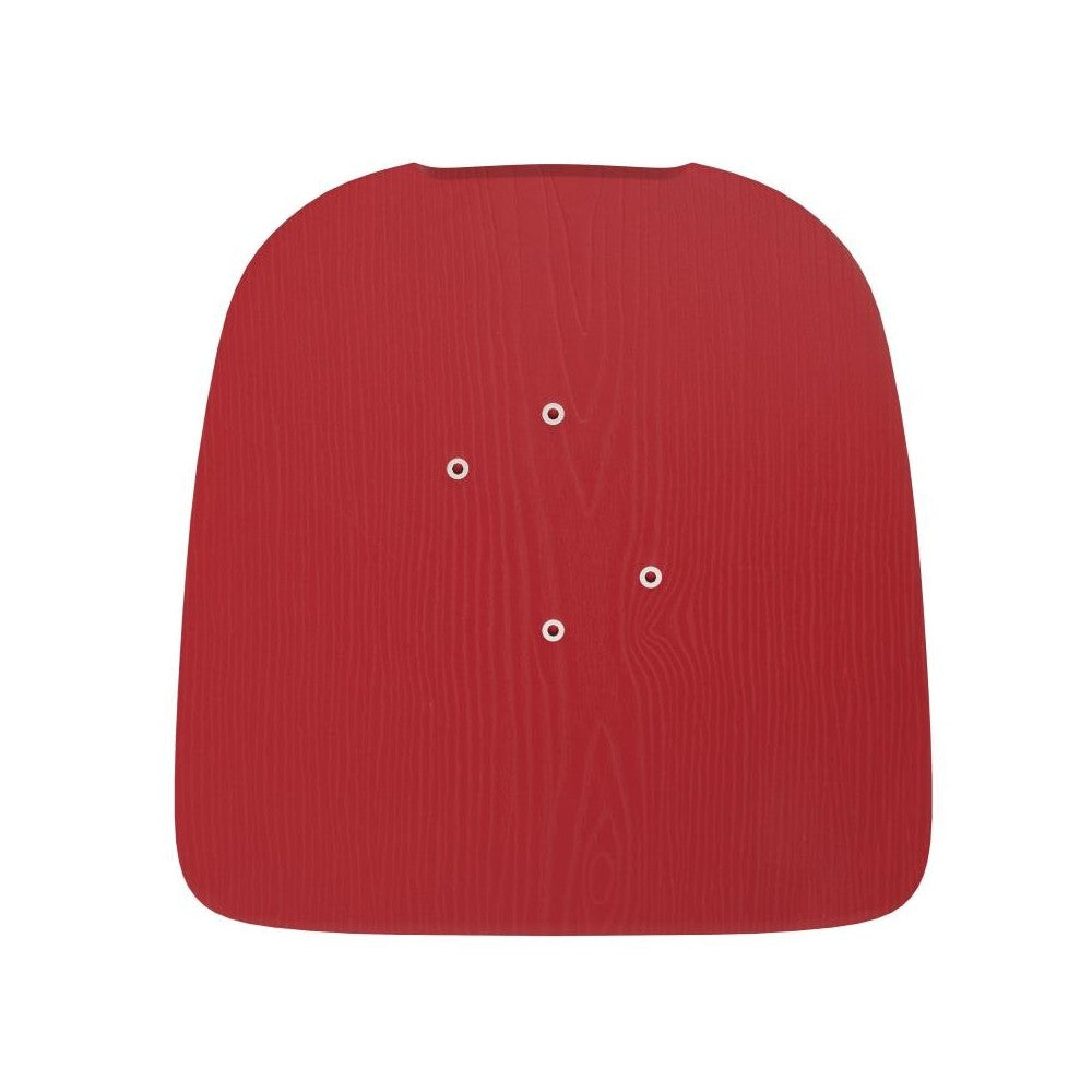 4PK Red Poly Resin Wood Square Seats