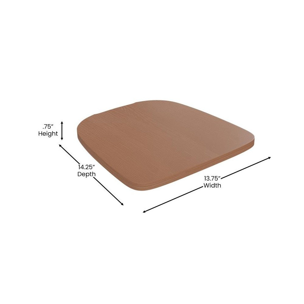 4PK Teak Poly Resin Wood Square Seats