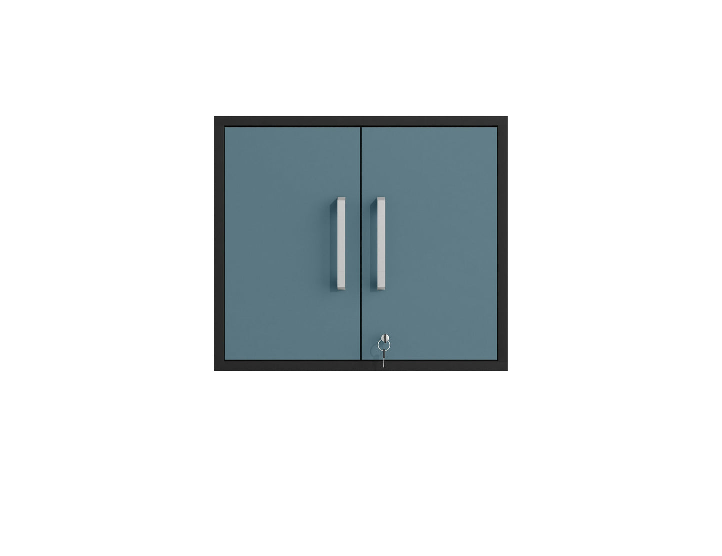 Eiffel 5-Piece Garage Storage Set in Matte Black and Aqua Blue