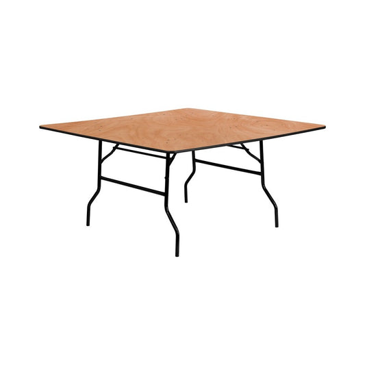 5-Foot Square Wood Folding Banquet Table