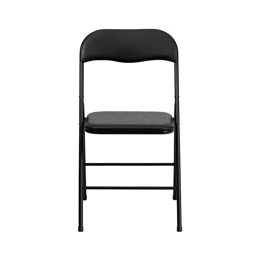 5 Piece Black Folding Card Table and Chair Set