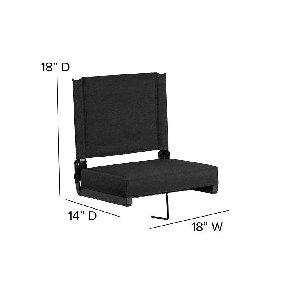 500 LB. Weight Capacity Lightweight Aluminum Frame and Ultra-Padded Seat in Black