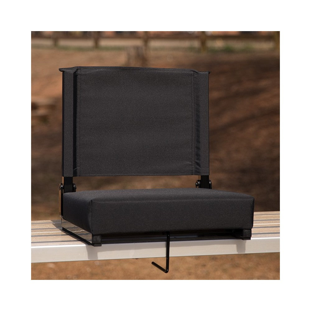 500 LB. Weight Capacity Lightweight Aluminum Frame and Ultra-Padded Seat in Black
