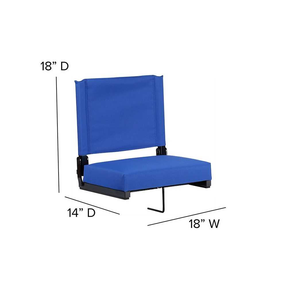 500 LB. Weight Capacity Lightweight Aluminum Frame and Ultra-Padded Seat in Blue